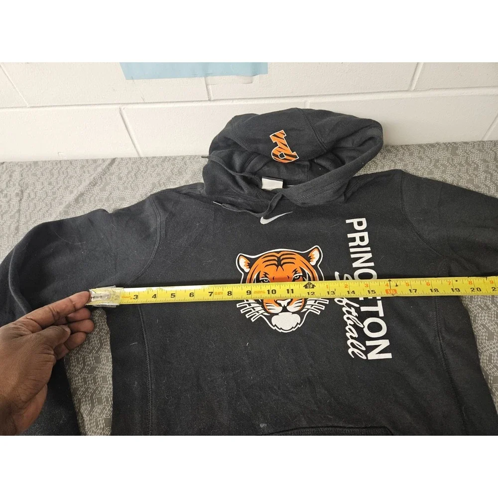 Vtg Nike Princeton Tigers‎ Sweatshirt Mens Small Black Center Swoosh Hoodie